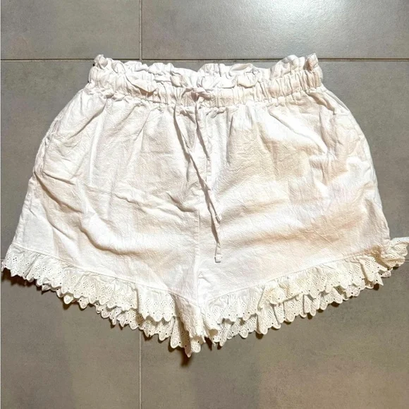 Francesca’s Blue Rain Kenya Eyelet Trim Soft Shorts - Picture 4 of 6